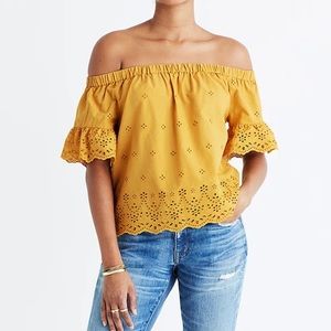 Madewell Eyelet Off Shoulder Top